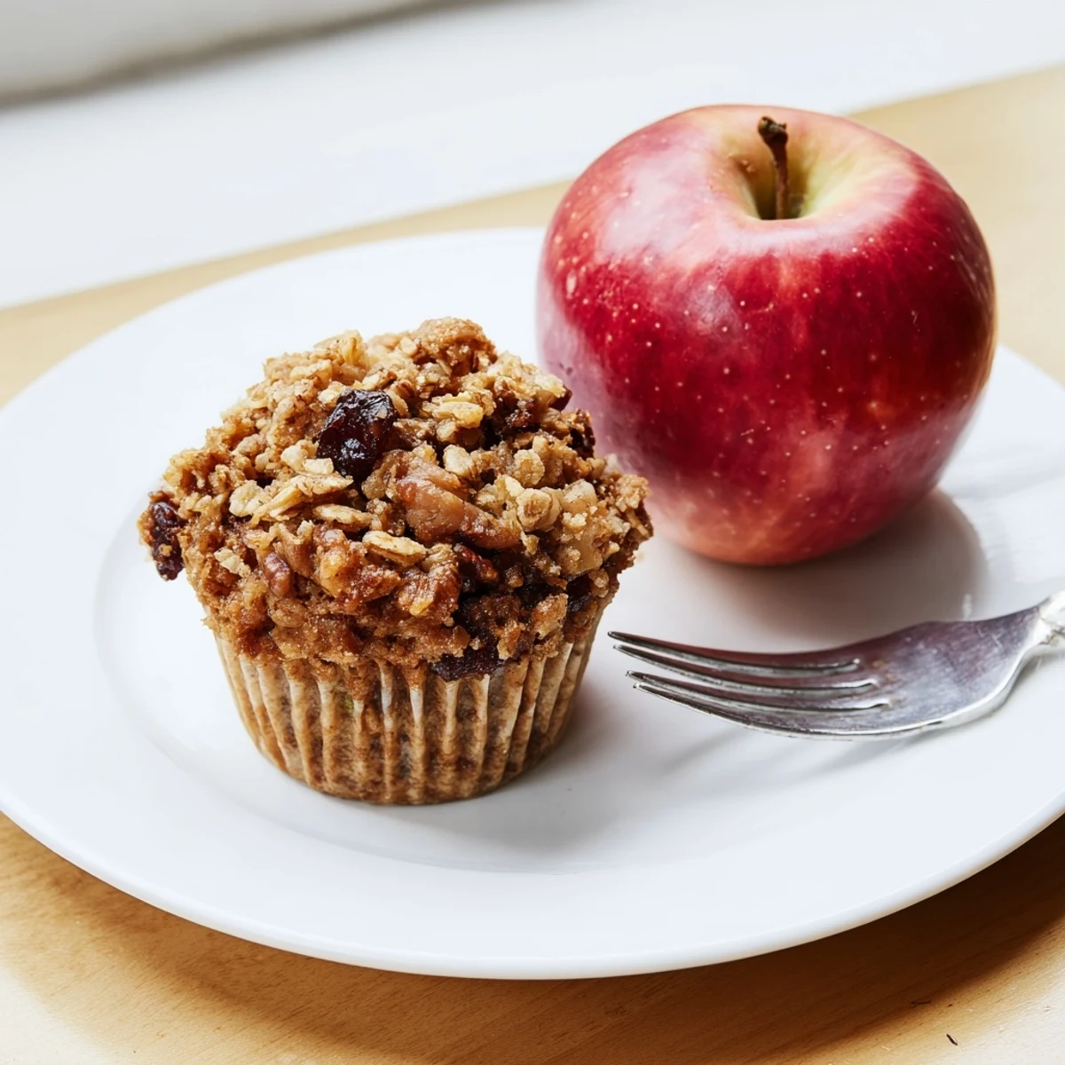 Hearty Baked Apples with Oat-Nut Crumble showcasing perfect golden and textured crumble topping.