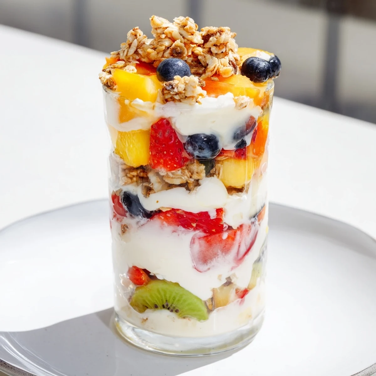 A refreshing Yogurt Parfait featuring vibrant seasonal fruits and crispy granola, ready in minutes.
