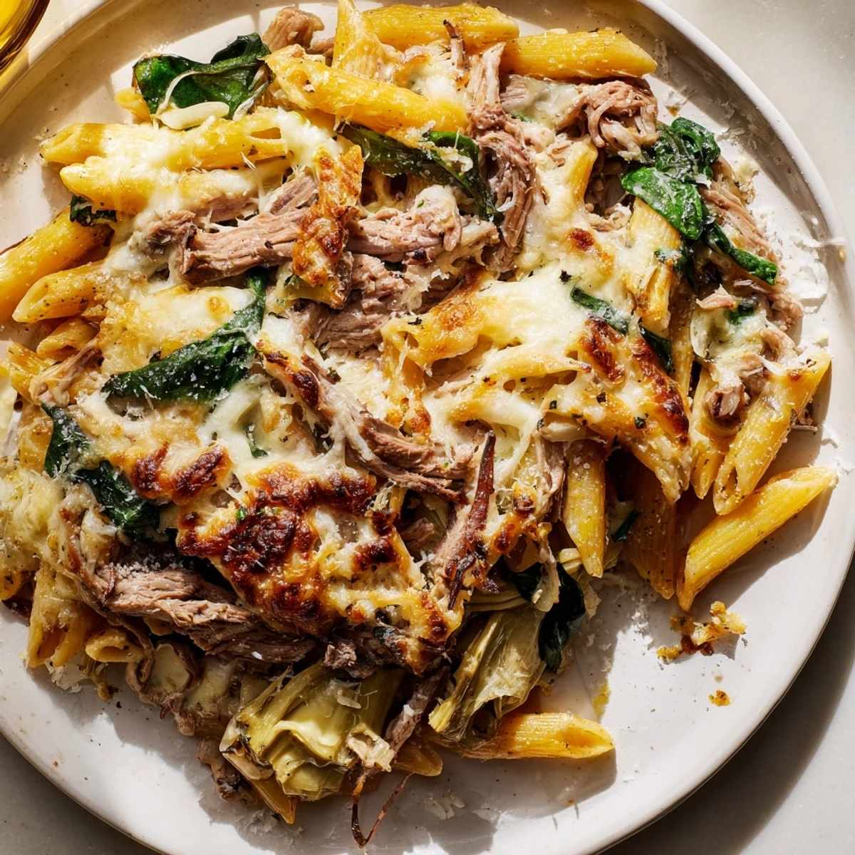 Steak Spinach Artichoke Bake