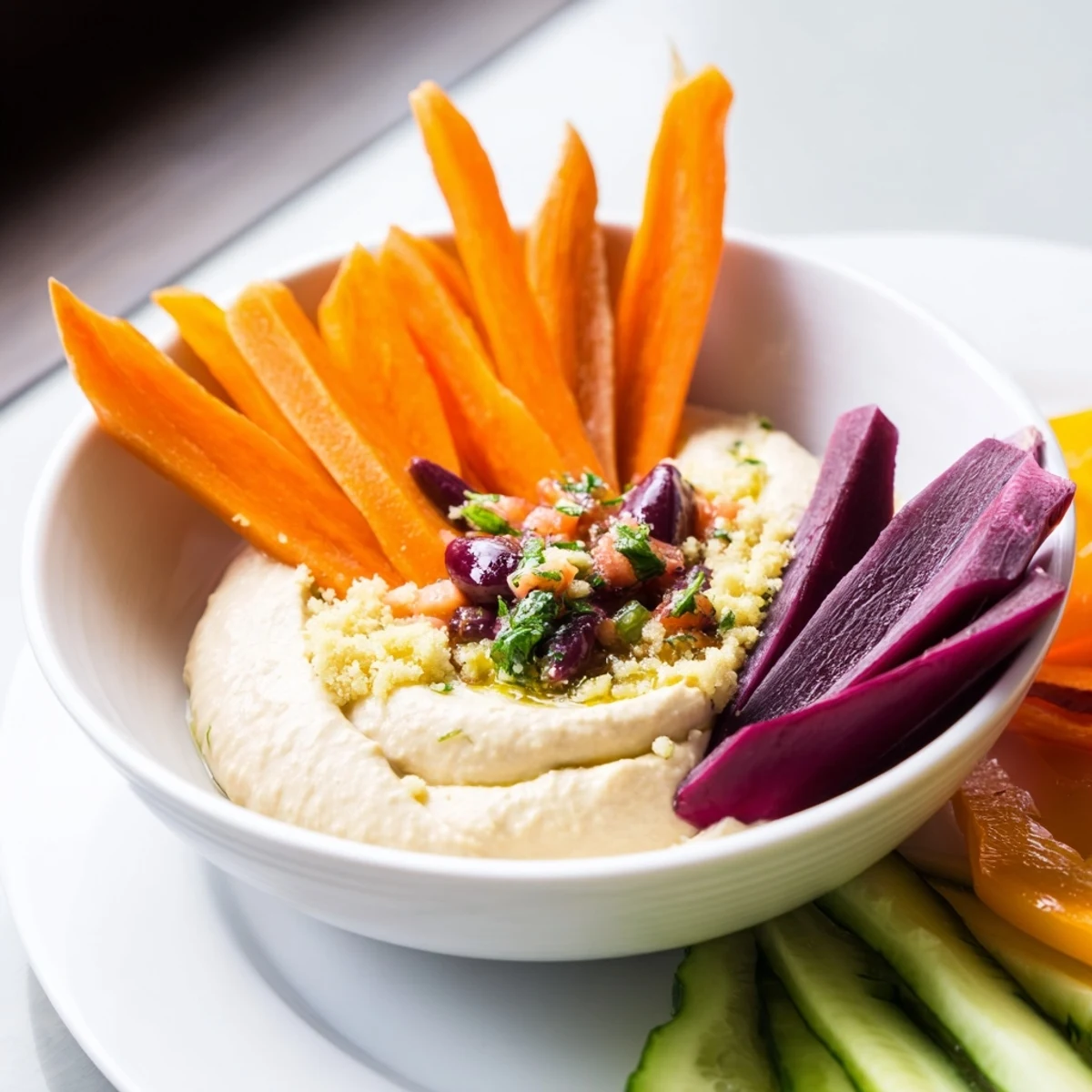 Beautifully arranged Carrot Patch Veggie Board, perfect for sharing and enjoying a healthy appetizer.