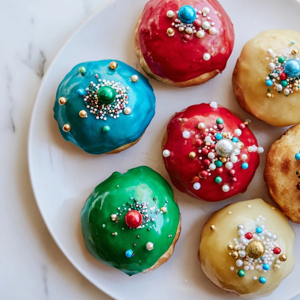 Festive light fluffy beignets