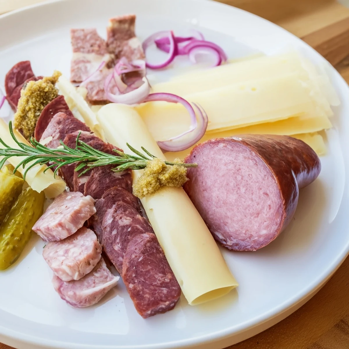 The Burlap & Lace charcuterie board: A rustic display of meats and cheeses ready to enjoy.