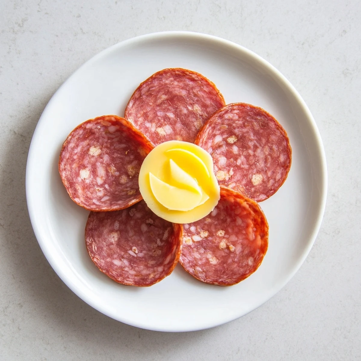 A visually stunning charcuterie Tudor Rose, ideal for appetizers, featuring meat and cheese perfectly.