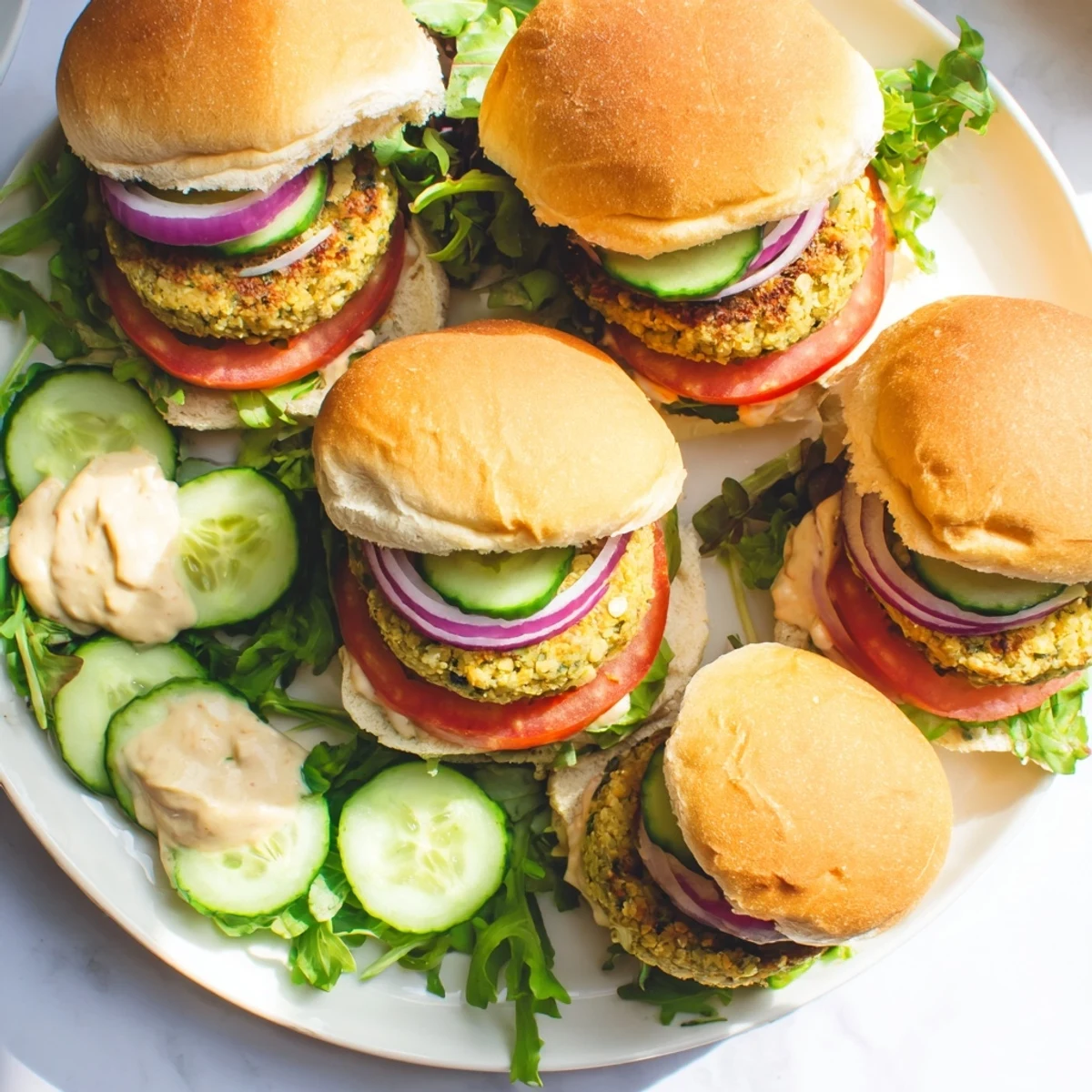 Baked Falafel Sliders