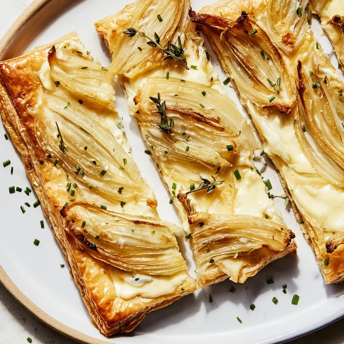 Flaky pastry holds sweet caramelized onions in this delicious Caramelized Onion Tart recipe.