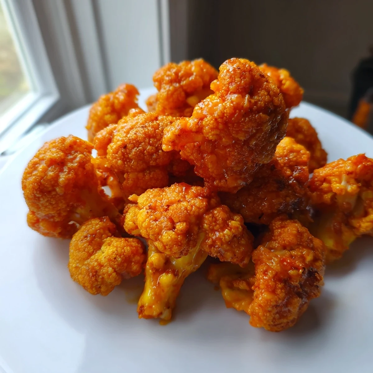 Vibrant photo showing fresh, homemade Buffalo Cauliflower Bites ready for a delicious snack.