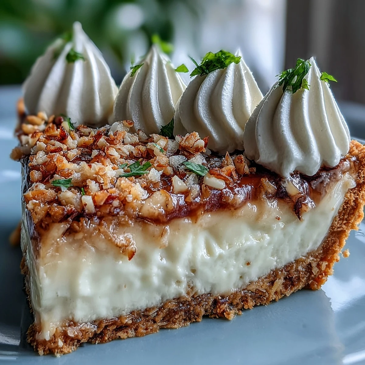 Chilled Guava Cloud Pie topped with whipped cream swirls and lime zest, ready for summer dessert gatherings.