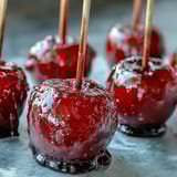 Adorable bite-sized apples dipped in crunchy candy coating, ideal for kids' parties and sweet snack platters.