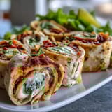 Colorful turkey and cheese pinwheel sandwiches with veggies, perfect for kid-friendly lunches or party platters.