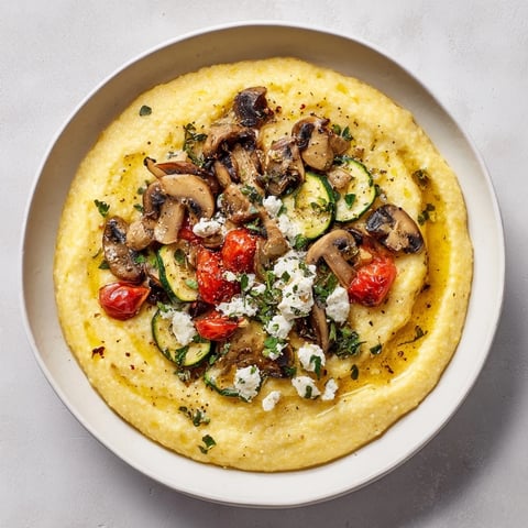 Steaming bowls of Cornmeal Mush Polenta, a comforting Italian-American dish with flavorful toppings.