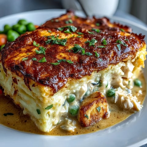 Freshly baked Curried Fish Pie with golden, fork-marked mashed potatoes on top, served bubbly and hot.