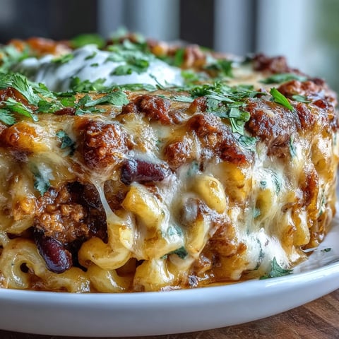 Golden, bubbly cheddar tops a steaming pot of Baked Ranch Turkey Chili Mac, ready to serve.