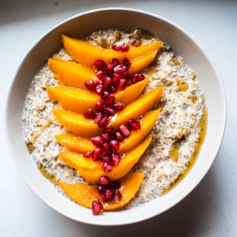 Overnight Oats Persimmon Pomegranate