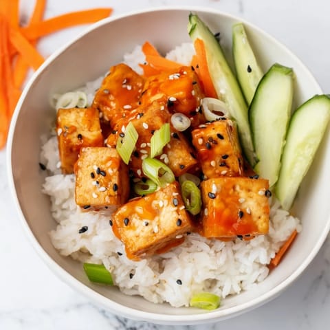 Chili-Mayo Baked Tofu Bowls
