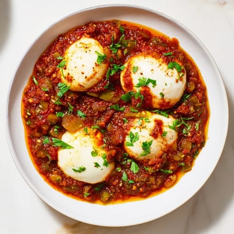 Vibrant Poached Eggs Tomato