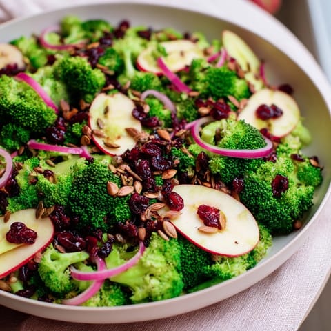 This Broccoli and Apple Hot Girl Salad showcases crisp apple and crunchy broccoli with a zesty dressing.