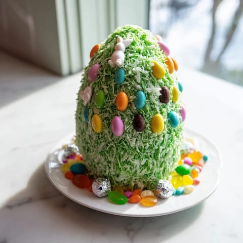 This delicious Egg-Shaped Candy arrangement features pastel chocolate eggs and assorted jelly beans.