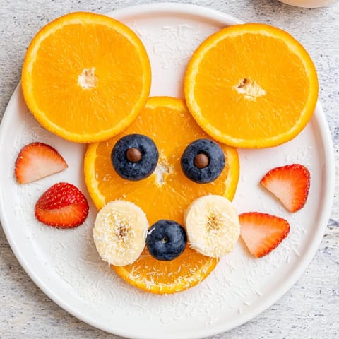 Orange Slice Bear Face