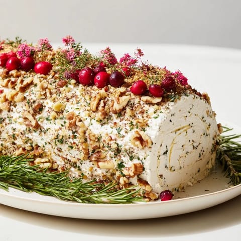 Yuletide Log Cheese Centerpiece