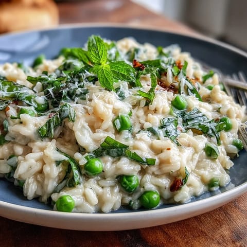 Spring Pea Mint Risotto