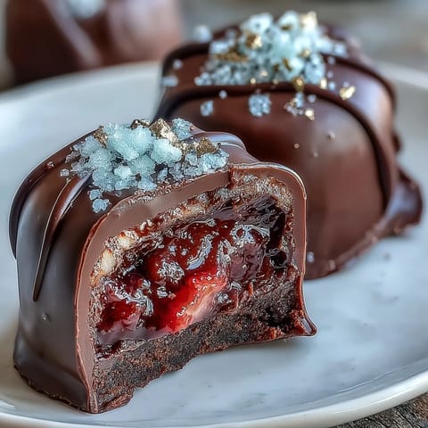 Luxurious Dubai Chocolate Strawberry Truffles with edible gold flakes, elegantly presented on a silver tray.