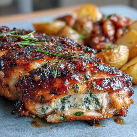 Roasted chicken drumsticks with golden potatoes and carrots, seasoned with rosemary and thyme for a hearty, family-friendly sheet pan dinner.