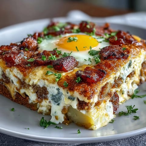 Overnight Amish Breakfast Casserole