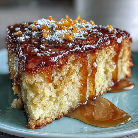 Moist and tender viral orange cake made by blending the entire fruit, delivering intense citrus flavor in every bite.  