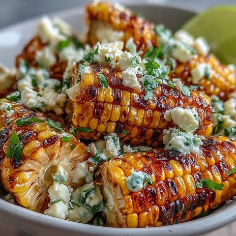 Vibrant Mexican Street Corn Salad with cotija, cilantro, and charred corn.