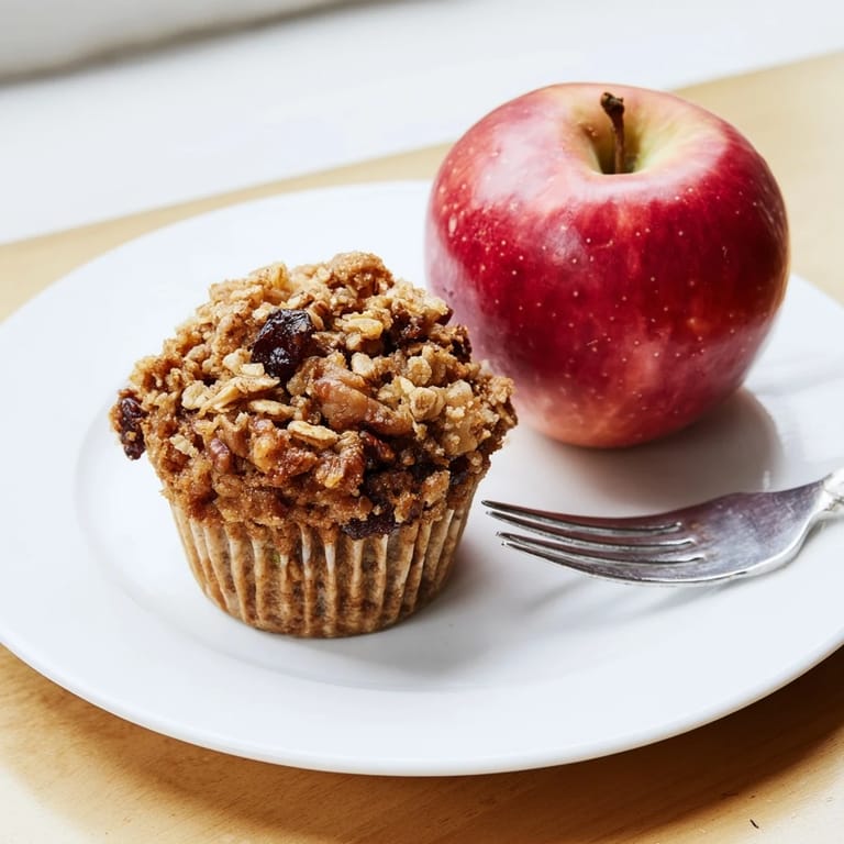 Hearty Baked Apples with Oat-Nut Crumble showcasing perfect golden and textured crumble topping.