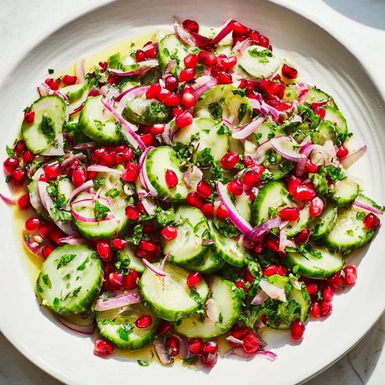 Festive Healthy Cucumber Christmas Salad, featuring colorful vegetables and a tangy dressing, perfect for holidays.