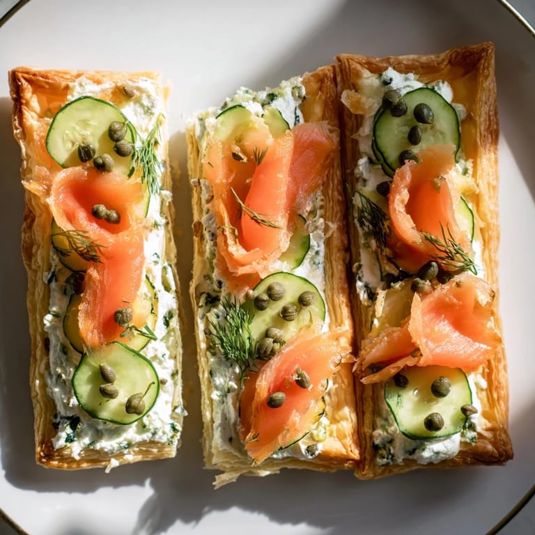 This plated Étoiles Filantes Assiette de Fin dAnnée appetizer shows flaky stars, smoked salmon, and fresh herbs, ready to serve.