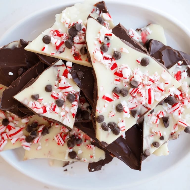 Crisp and inviting Peppermint Bark Shards, a simple no-bake dessert bursting with minty flavor.