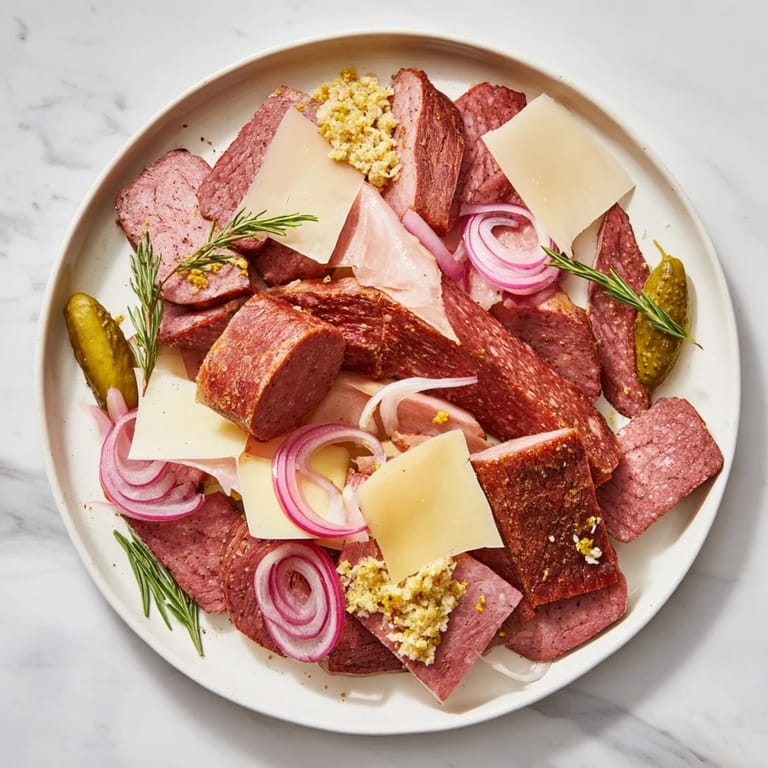 This The Burlap & Lace appetizer boasts an elegant presentation with delicious savory elements.