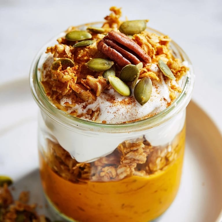 Enjoy the beautiful layers of this easy Pumpkin Yogurt Parfait, a healthy and delicious autumn treat.