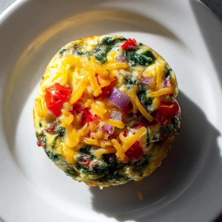 Close-up of fluffy Veggie Egg Muffins, a delicious and convenient meal prep option.
