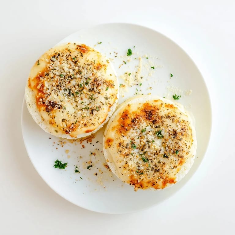 Savory baked Crispy rice cake cheese stacks, featuring layers of crunchy rice cakes and gooey cheese, served as an easy snack.  