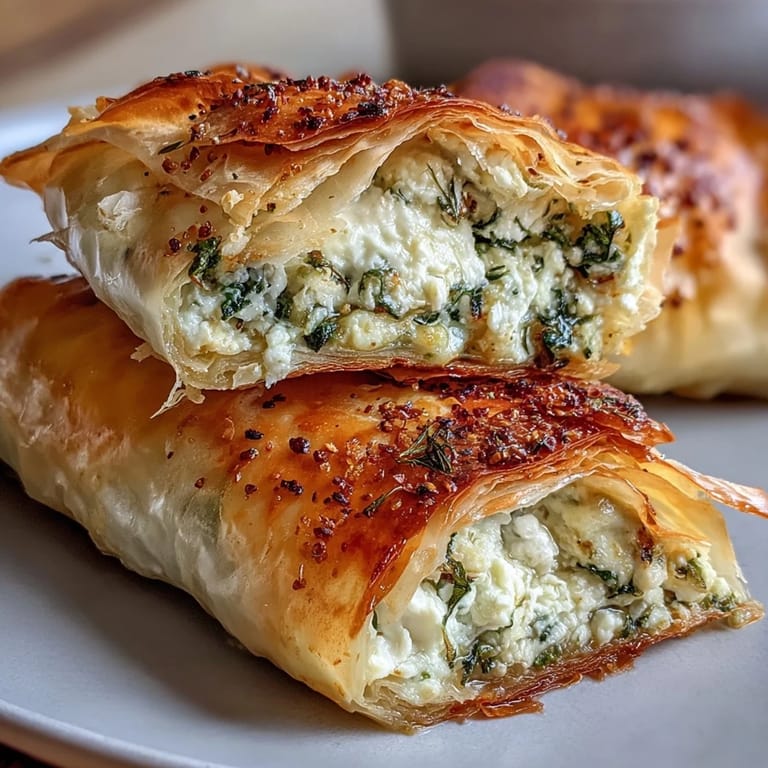 A whole Feta and Kale Börek tart with flaky pastry edges rests beside a fresh garden salad.