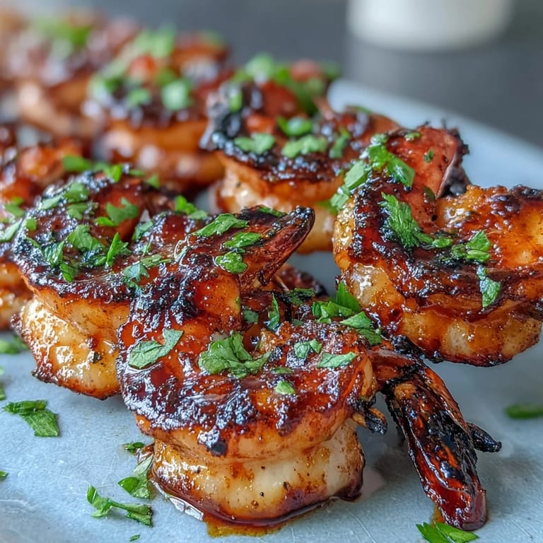 Vibrant jerk-marinated shrimp skewers are grilled to perfection, paired with creamy coconut rice, and garnished with cilantro and lime for a tropical feast.