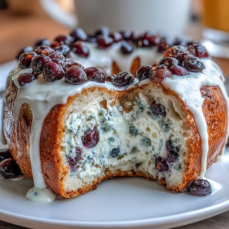 Chewy, homemade blueberry protein bagels finished with a tangy Greek yogurt frosting—perfect for a high-protein morning snack.  