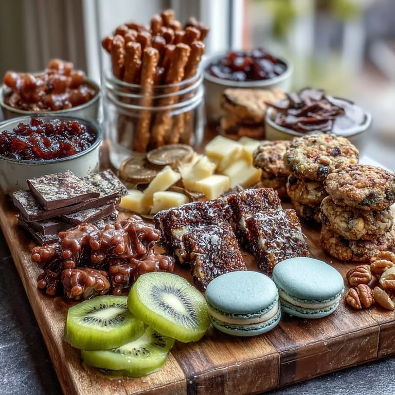 Vibrant St. Patricks Day dessert board showcasing green gummy bears, mint cookies, and shamrock-shaped sweets perfect for holiday parties.