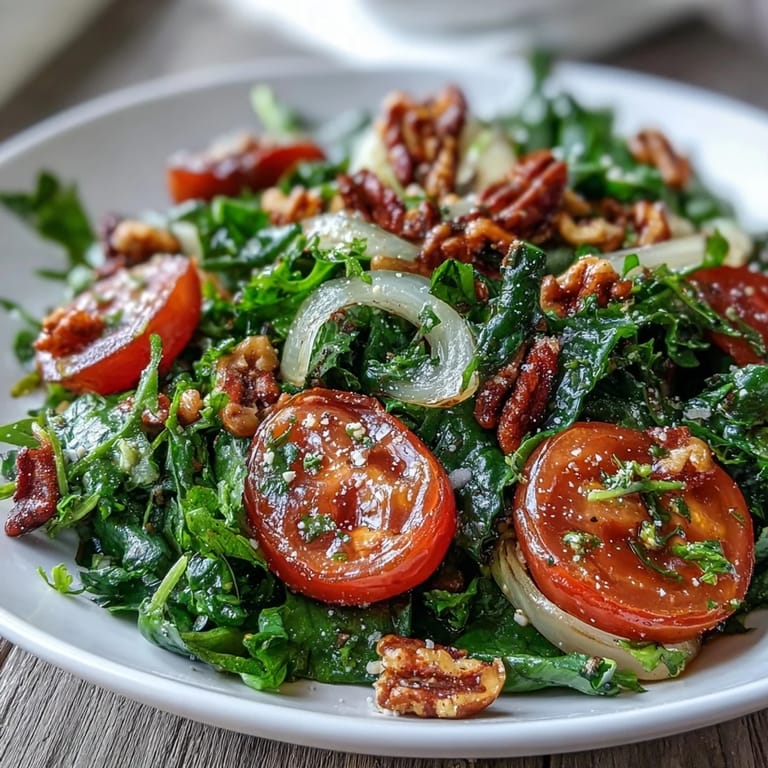 Bright dandelion greens salad with lemon vinaigrette, Parmesan shavings, and toasted pine nuts—perfect for a light vegetarian meal or side.