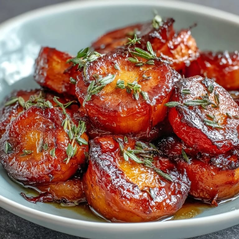 Sweet honey-glazed carrots and parsnips, roasted until edges caramelize, garnished with fresh parsley for a vibrant presentation.
