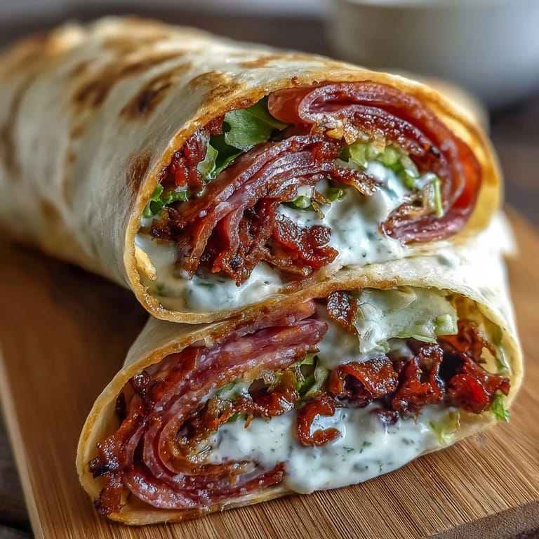 Close-up of Italian Sub Pinwheel Wraps showcasing savory ham, salami, pepperoni, and provolone wrapped in a flour tortilla.