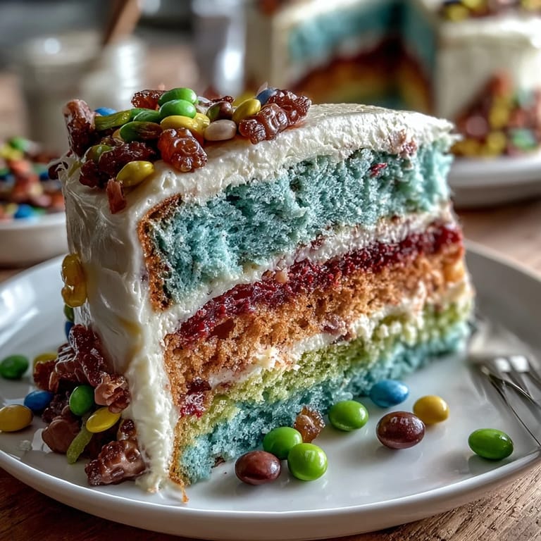 Slice into this festive Cinco de Mayo Piñata Cake to reveal rainbow layers and a fun candy-filled center.