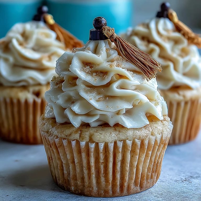 Handcrafted black and gold fondant graduation caps sit atop moist vanilla cupcakes frosted with smooth buttercream.