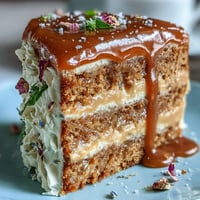 Taurus Cake: Floral Earth-Tone Butterscotch Layer Cake with edible flowers and herbs