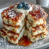 Golden Icelandic Skyr Pancakes stacked high, perfect for a high-protein breakfast boost.